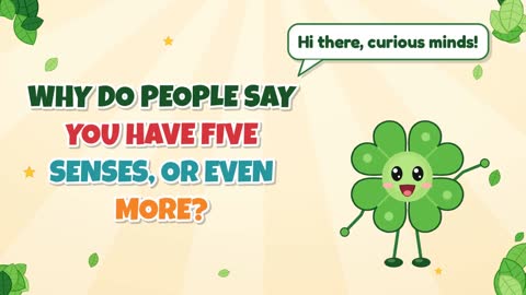 Why Do People Say You Have Five Senses, or Even More?