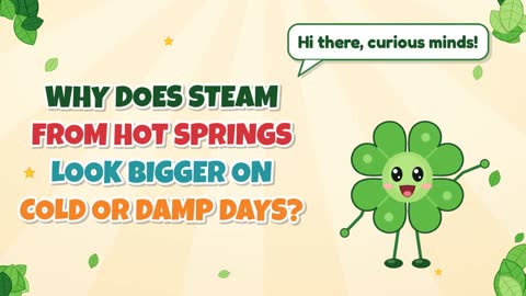 Why Does Steam From Hot Springs Look Bigger on Cold or Damp Days?