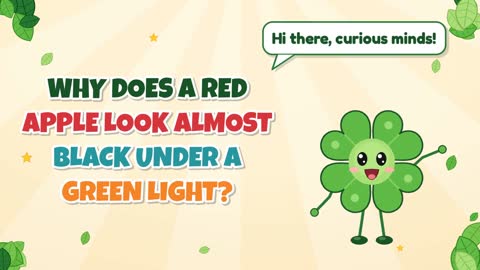 Why Does a Red Apple Look Almost Black Under a Green Light?