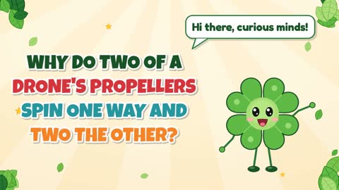 Why Do Two of a Drone's Propellers Spin One Way and Two the Other?