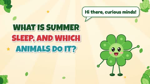 What Is Summer Sleep, and Which Animals Do It?