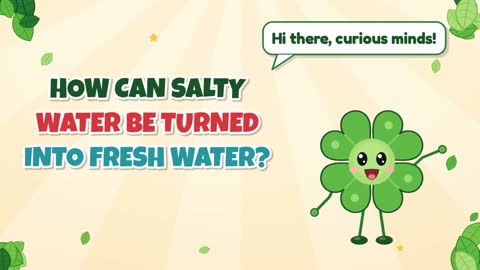 How Can Salty Water Be Turned Into Fresh Water?