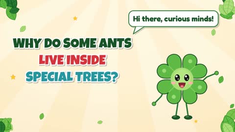 Why Do Some Ants Live Inside Special Trees?