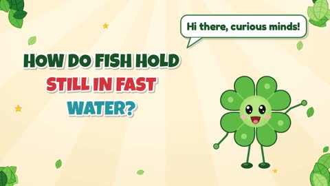 How Do Fish Hold Still in Fast Water?