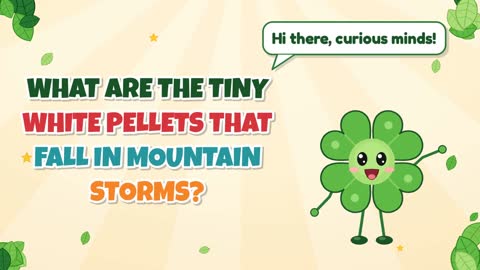 What Are the Tiny White Pellets That Fall in Mountain Storms?