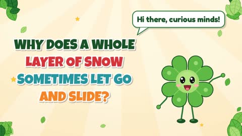 Why Does a Whole Layer of Snow Sometimes Let Go and Slide?