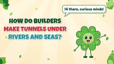 How do builders make tunnels under rivers and seas?
