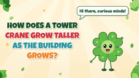 How does a tower crane grow taller as the building grows?