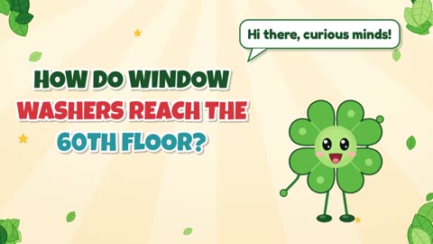 How do window washers reach the 60th floor?