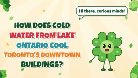 How does cold water from Lake Ontario cool Toronto's downtown buildings?
