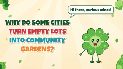 Why do some cities turn empty lots into community gardens?