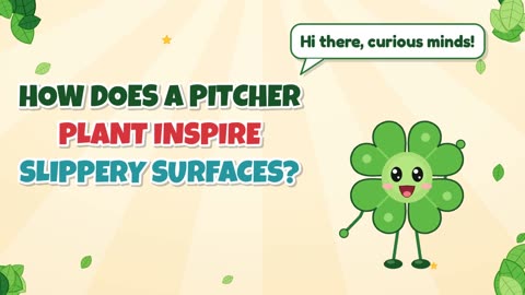How does a pitcher plant inspire slippery surfaces?