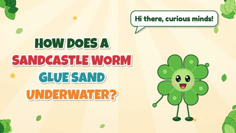 How does a sandcastle worm glue sand underwater?