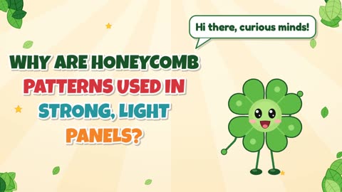 Why are honeycomb patterns used in strong, light panels?