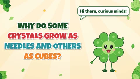 Why do some crystals grow as needles and others as cubes?