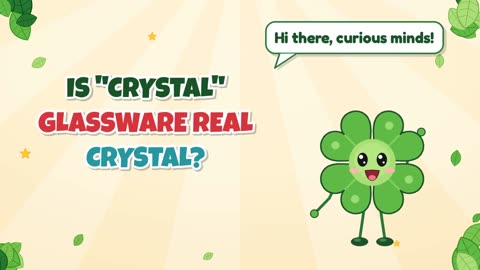 Is "crystal" glassware real crystal?