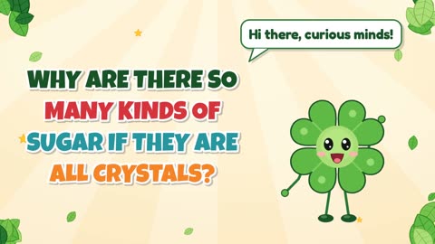 Why are there so many kinds of sugar if they are all crystals?