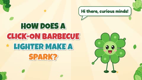 How does a click-on barbecue lighter make a spark?