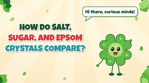 How do salt, sugar, and Epsom crystals compare?