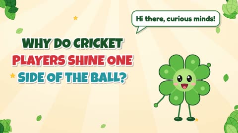 Why do cricket players shine one side of the ball?
