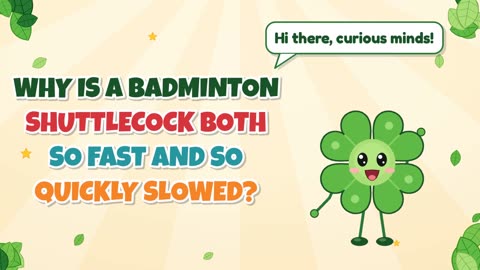 Why is a badminton shuttlecock both so fast and so quickly slowed?