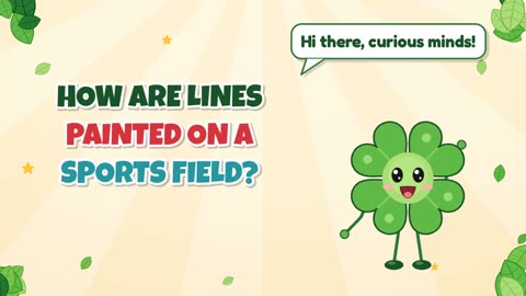 How are lines painted on a sports field?