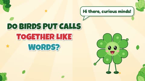 Do birds put calls together like words?