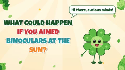 What could happen if you aimed binoculars at the Sun?