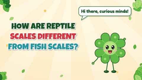How are reptile scales different from fish scales?