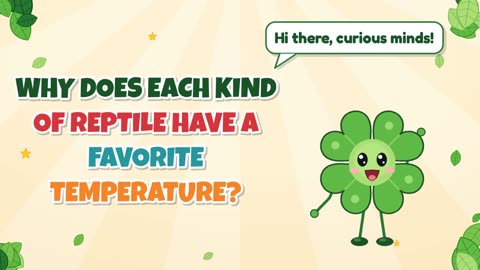 Why does each kind of reptile have a favorite temperature?