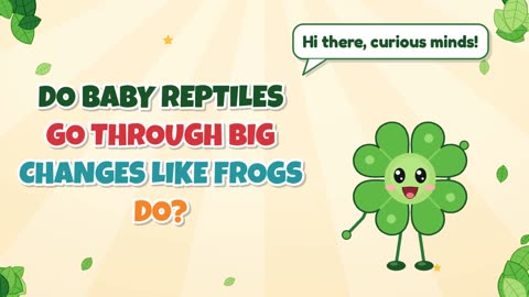 Do baby reptiles go through big changes like frogs do?