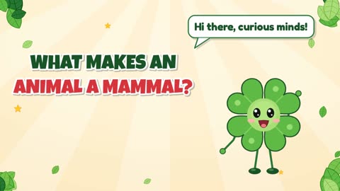 What makes an animal a mammal?