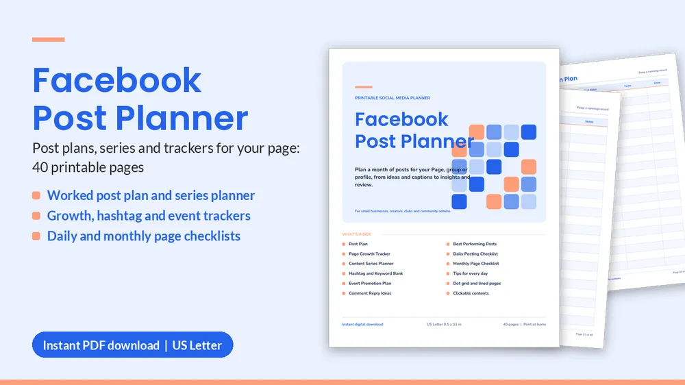 Cover of Facebook Post Planner