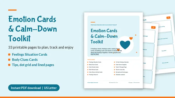 Cover of Emotion Cards & Calm-Down Toolkit