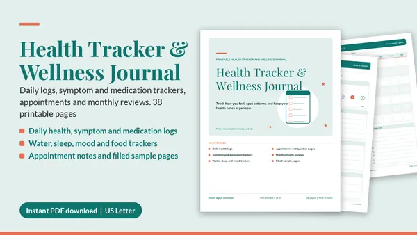 Cover of Health Tracker & Wellness Journal