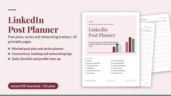 Cover of LinkedIn Post Planner