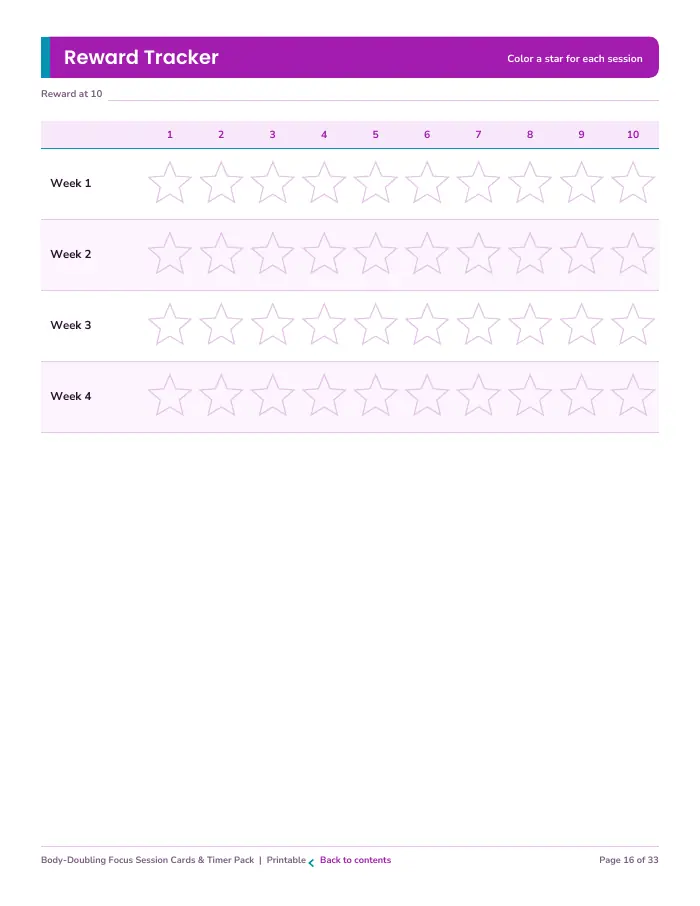 Inside page 2 of Body-Doubling Focus Session Pack